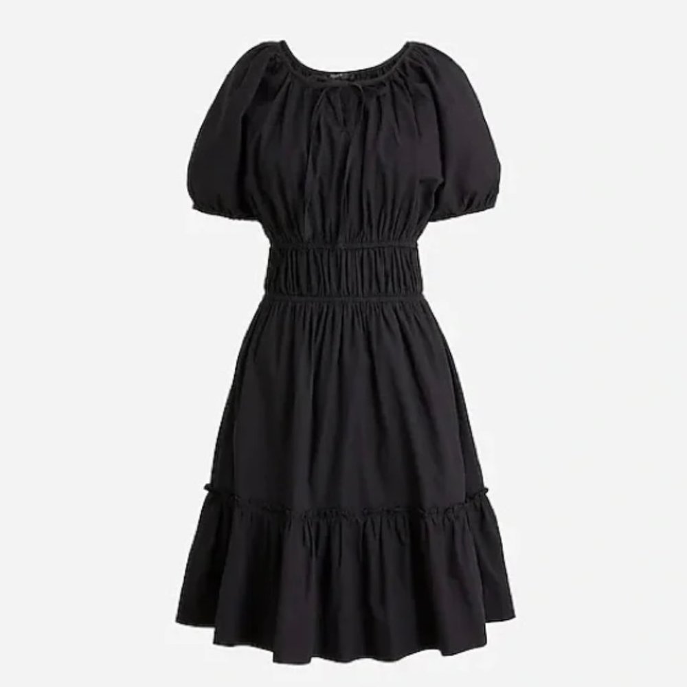 J. Crew Cinched-Waist Puff-Sleeve Dress - New with tags, Size XXS